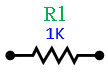 Resistor R1 1Kohm