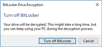 DisBitLocker Confirmation