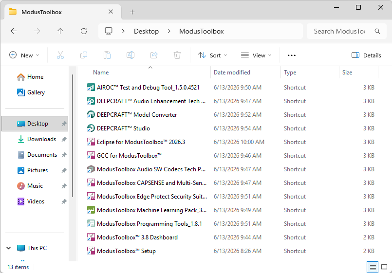 05 ModusToolbox Folder