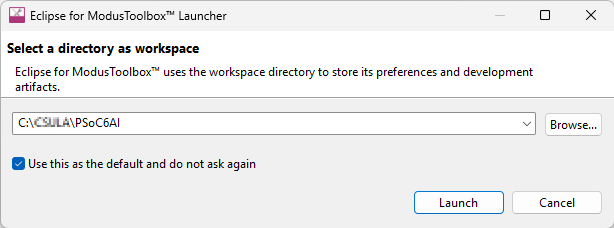 06 Select a directory as workspace