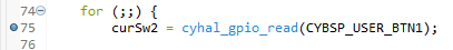 23 ModusToolbox Debug Breakpoint