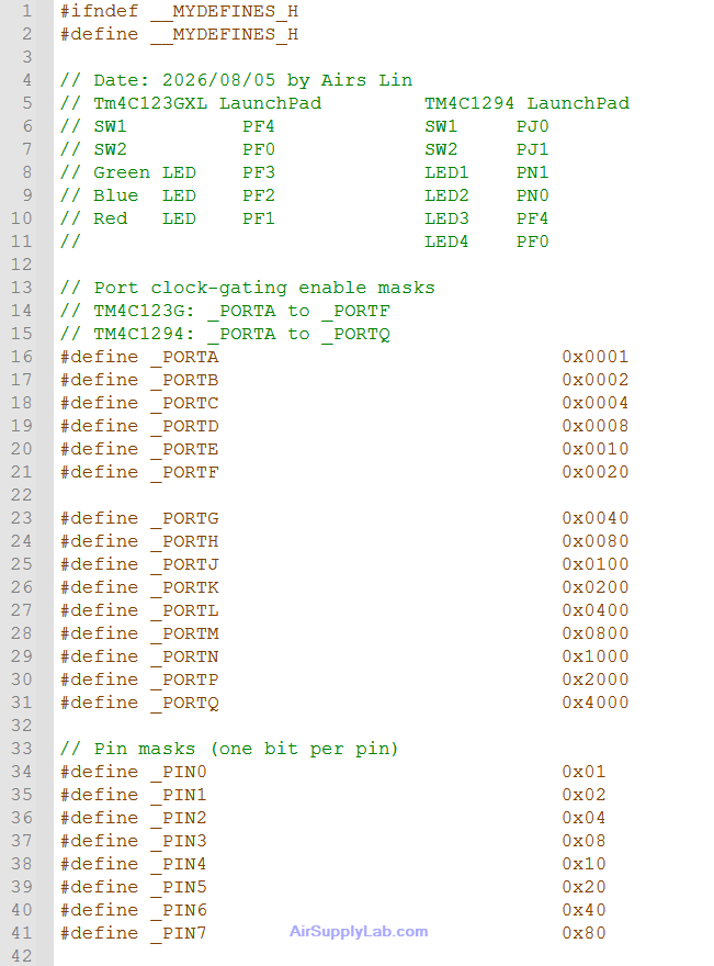 MyDefines GPIO 01
