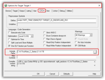 16 Options IncludePath s